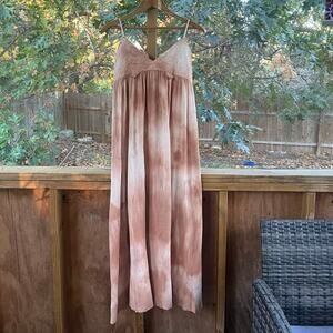 Zara Women's Pink Tie Dye Sleeveless Maxi Dress Size S